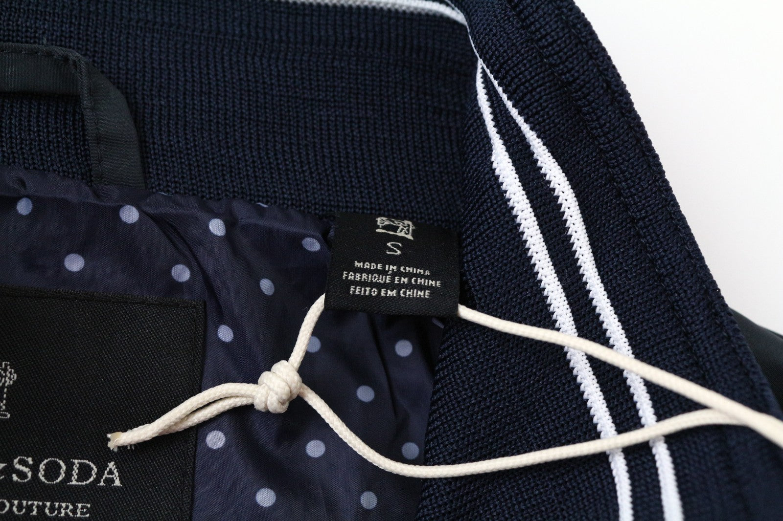 SCOTCH & SODA Ams Couture Men Jacket S Navy Long Sleeve Lined Lightweight