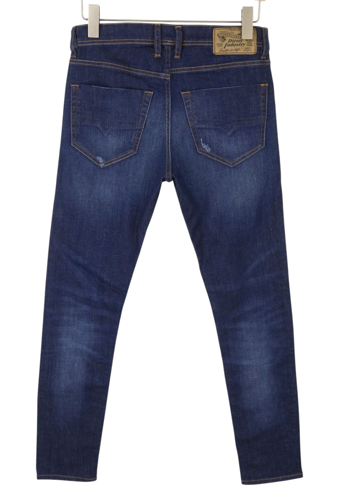 DIESEL Tepphar R7NA8 Men Jeans W28/L32 Blue Faded Distress Slim Carrot Stretch