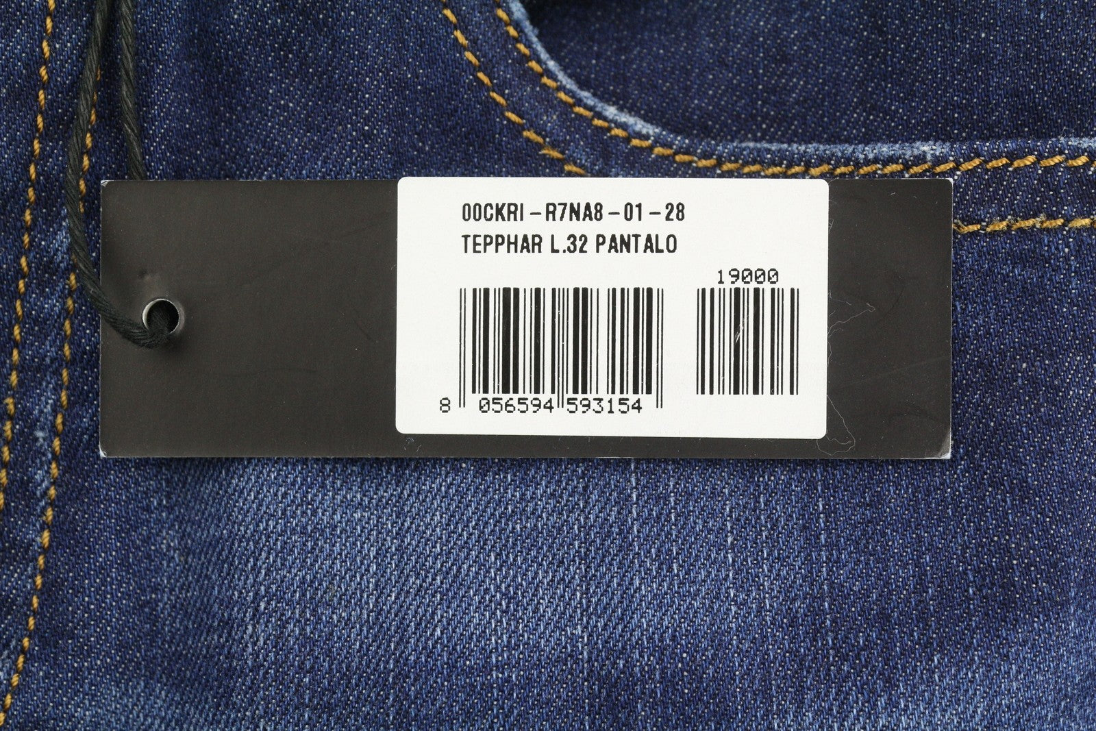 DIESEL Tepphar R7NA8 Men Jeans W28/L32 Blue Faded Distress Slim Carrot Stretch