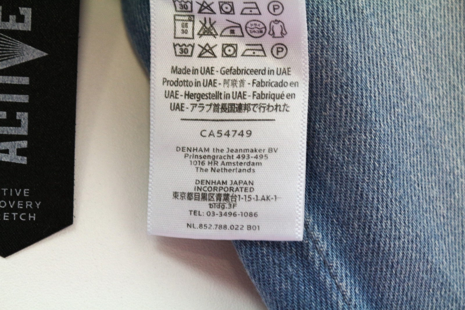 DENHAM Sally Women Jeans W25/L30 Blue Cotton Stretch Straight Fit Denim Washed