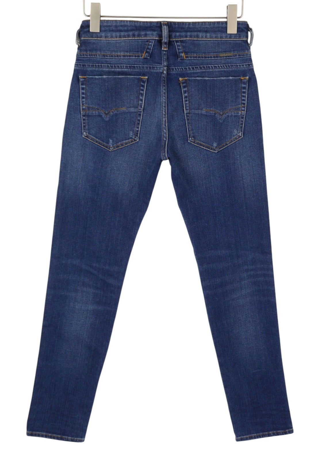 DIESEL D-Bazer 083AZ Men Jeans W27/L32 Blue Faded Distress Tapered Fit Stretch