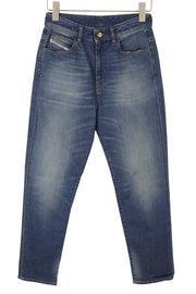 DIESEL D-Eiselle 089AR Women Jeans W26/L32 Blue Whiskers Faded Straight Fit