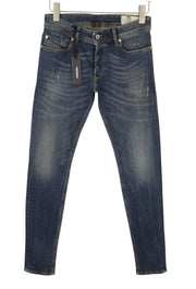 DIESEL Troxer R9CG6 Men Jeans W28/L34 Blue Faded Distress Slim Skinny Stretch