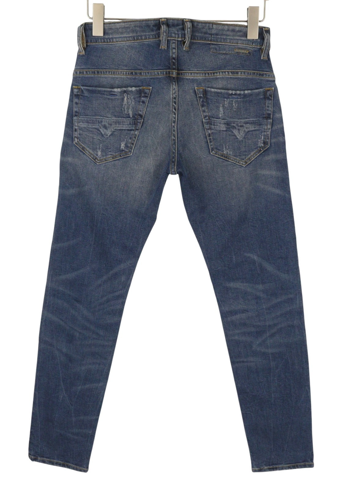 DIESEL Thommer 083AC Men Jeans W28/L30 Blue Distress Slim Skinny Fit Stretch