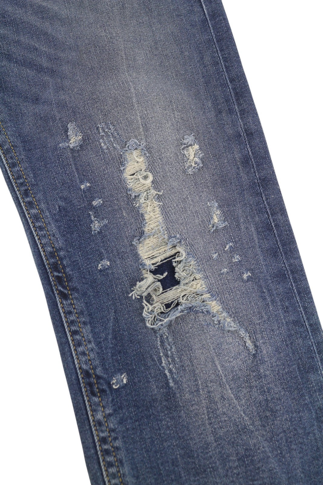 DIESEL Thommer 083AC Men Jeans W28/L30 Blue Distress Slim Skinny Fit Stretch