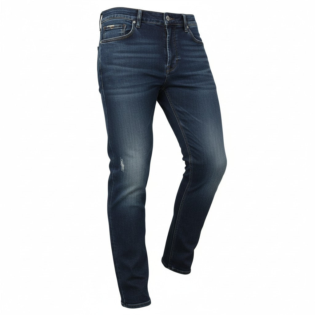 DIESEL Tepphar-X 0679R Men Jeans W32/L32 Blue Whiskers Faded Slim Carrot Stretch