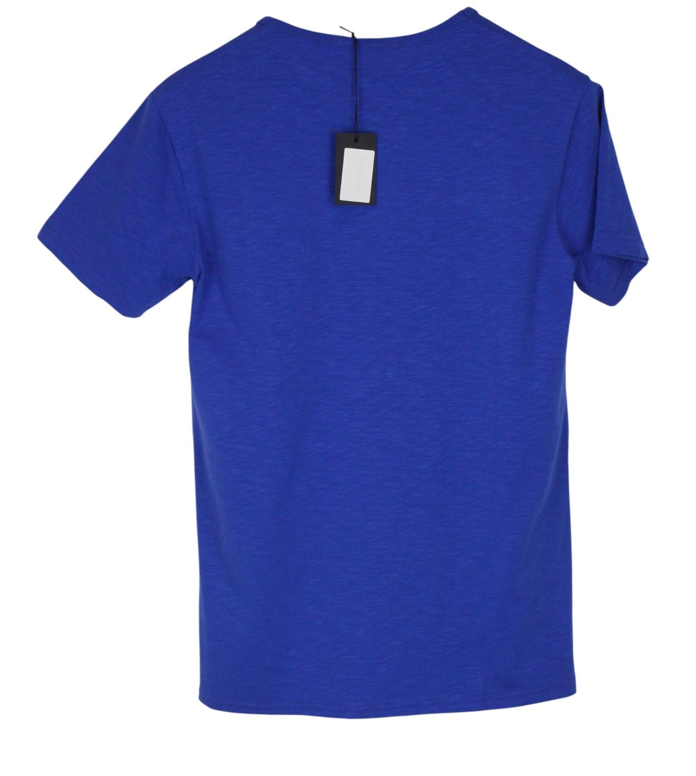 VKING Men T-Shirt M Blue Cotton Stretch Short Sleeved American Logo Print