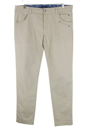 HARMONT & BLAINE Men Trousers 52 Sand Brown Narrow Cotton Stretch Flat Front