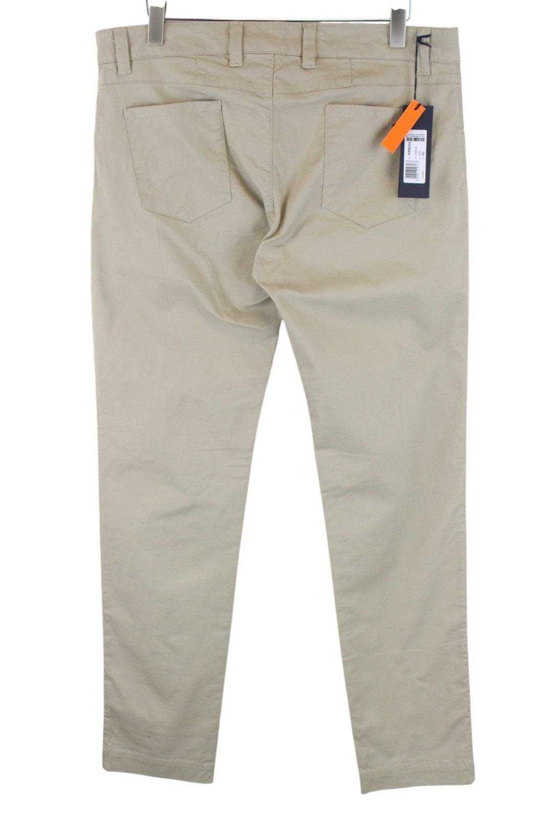 HARMONT & BLAINE Men Trousers 52 Sand Brown Narrow Cotton Stretch Flat Front
