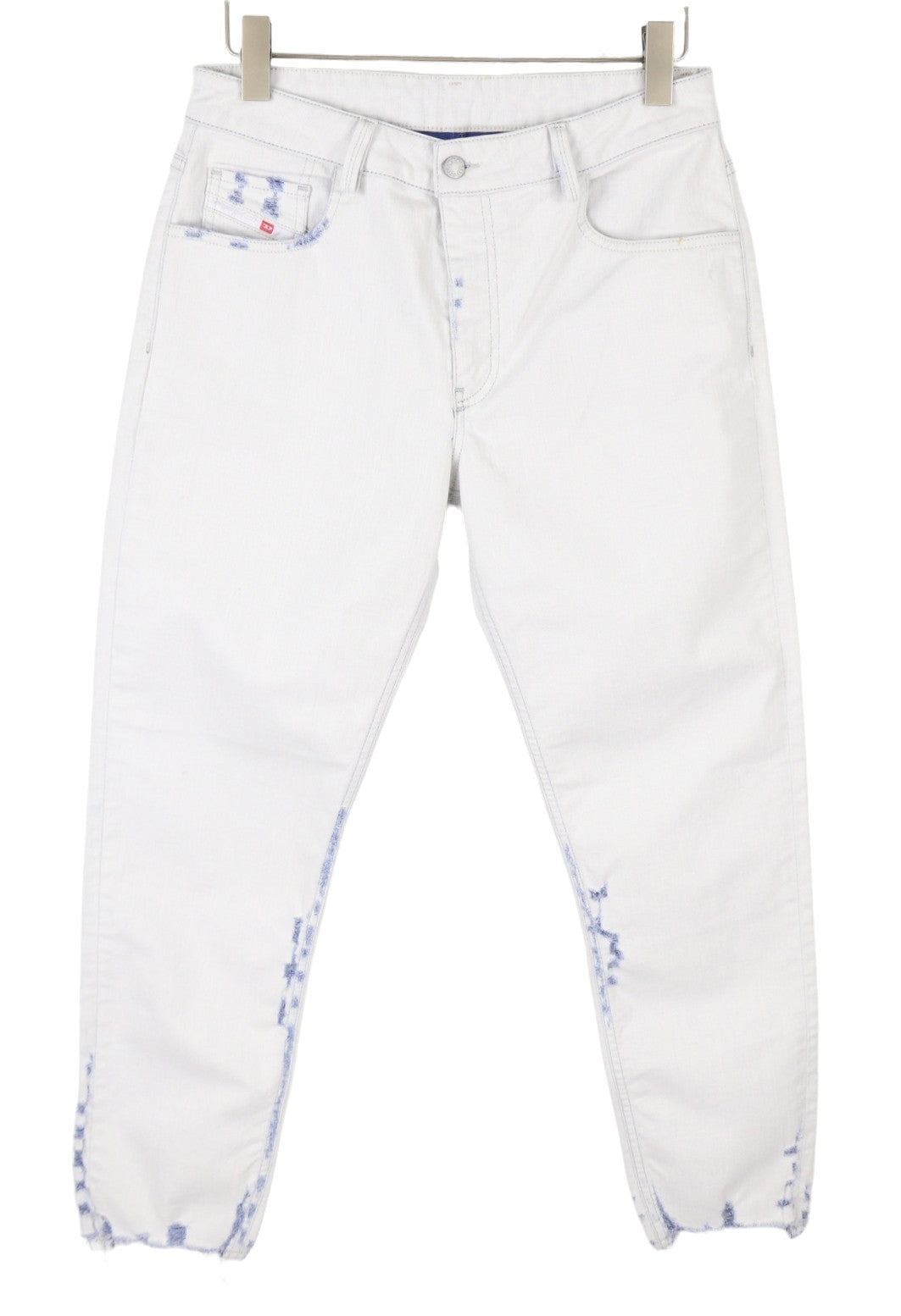 DIESEL Neekhol 003W7 Women Jeans W30/L32 White Distress Regular Straight Denim