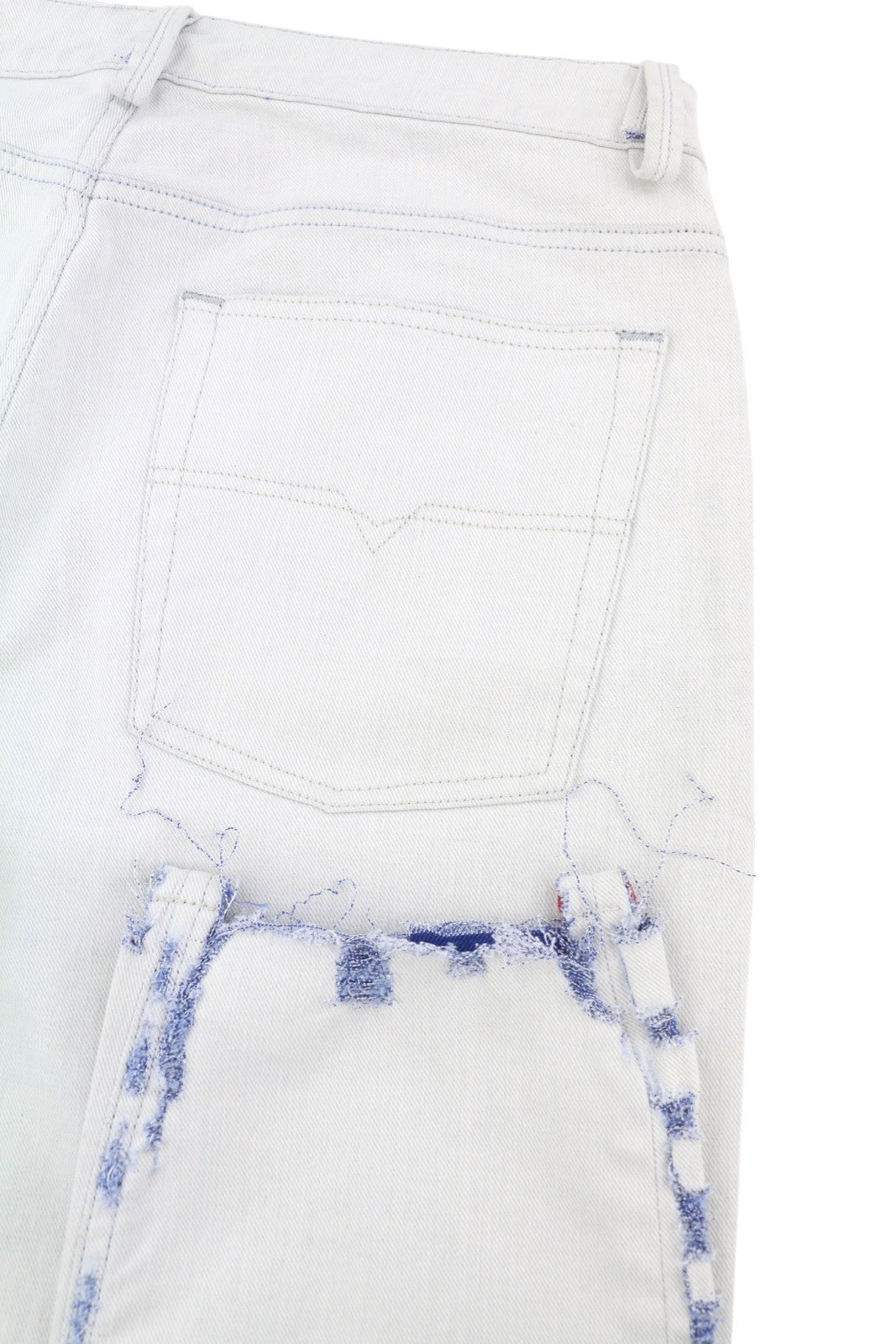 DIESEL Neekhol 003W7 Women Jeans W30/L32 White Distress Regular Straight Denim