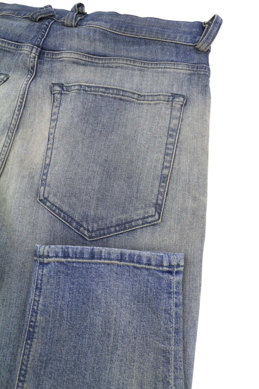 DIESEL D-Vider 084AQ Men Jeans W30/L32 Blue Distress Faded Aged Look Drop Crotch