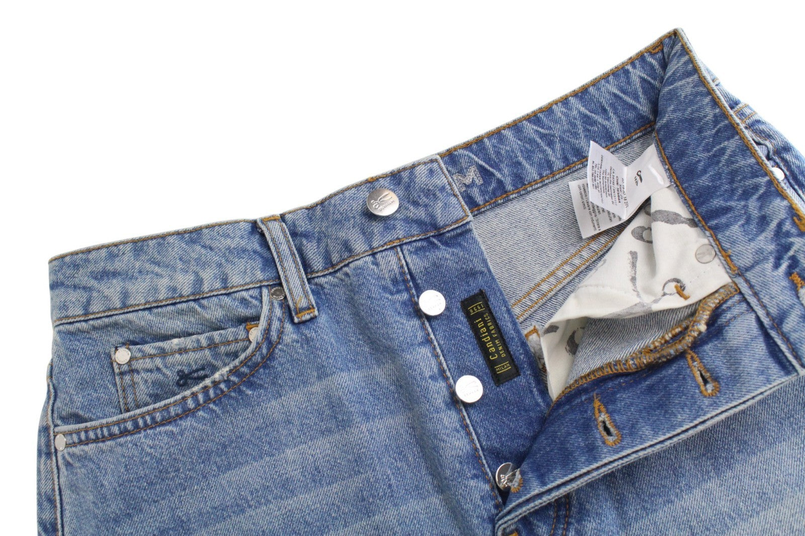DENHAM Piper Women Skirt W25 Blue Pure Cotton Denim Washed Pocketed 5-Pocket