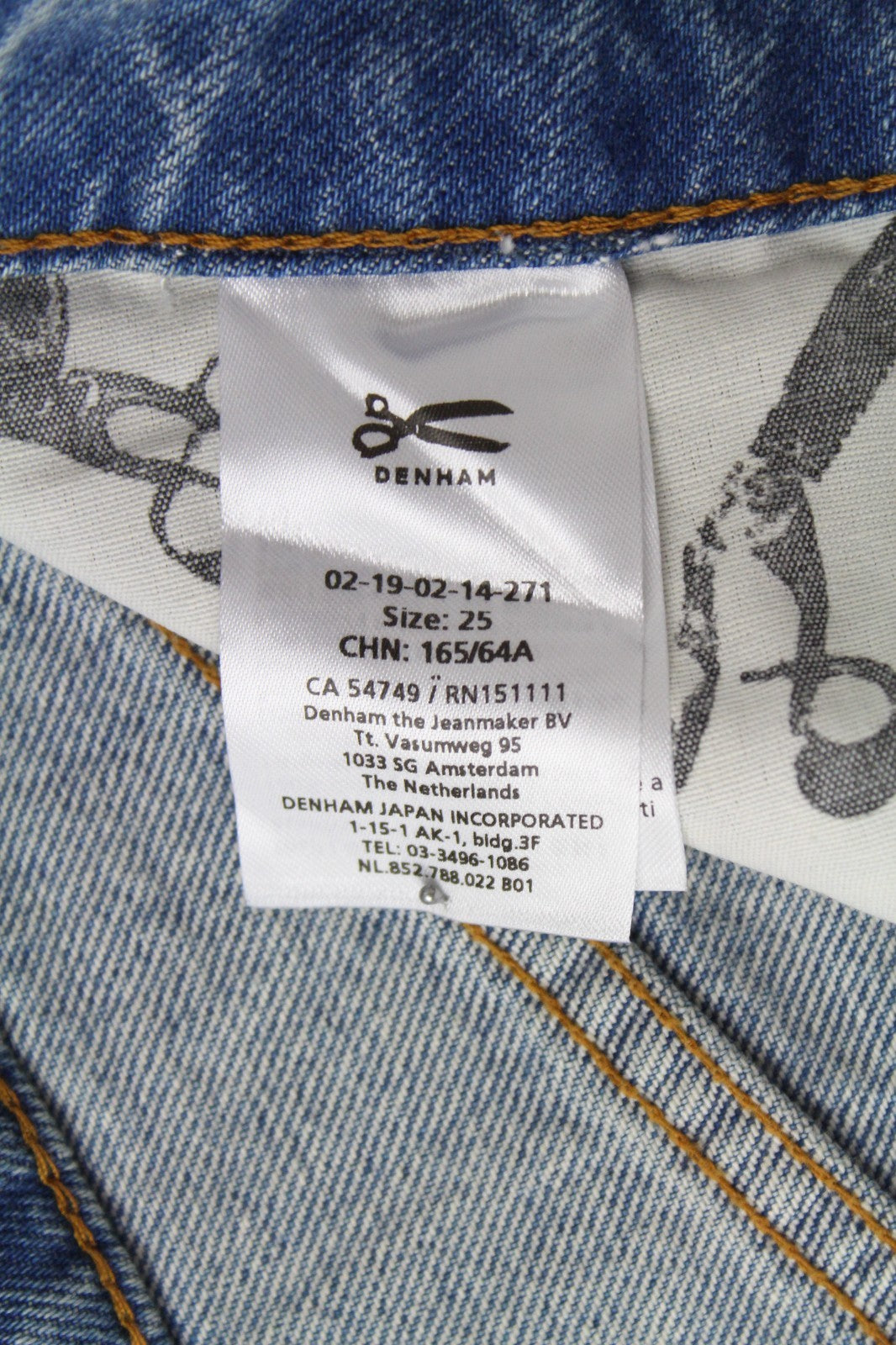 DENHAM Piper Women Skirt W25 Blue Pure Cotton Denim Washed Pocketed 5-Pocket
