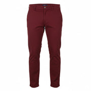 HARMONT & BLAINE Men Trousers 50 W36 Burgundy Narrow Fit Zip Fly Chino