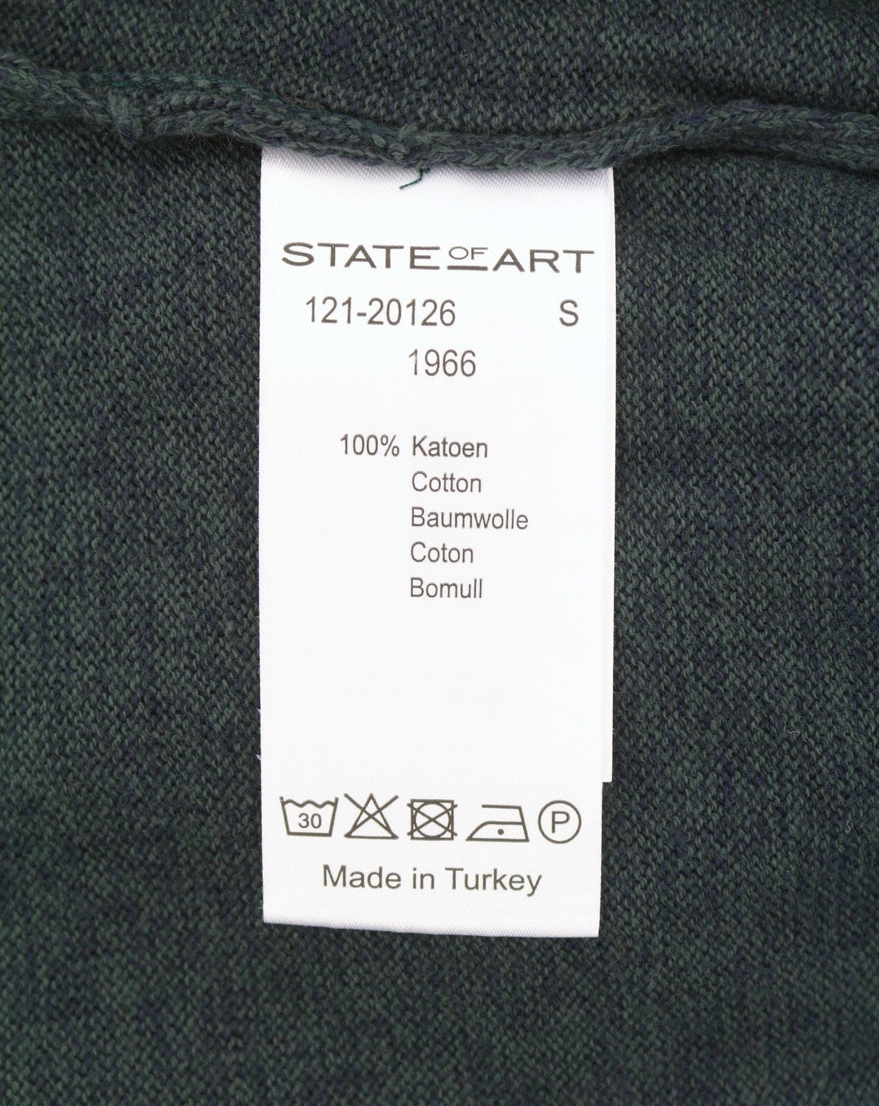 STATE OF ART Men Jumper S Dark Grey Melange Knitted V-Neck Pull On
