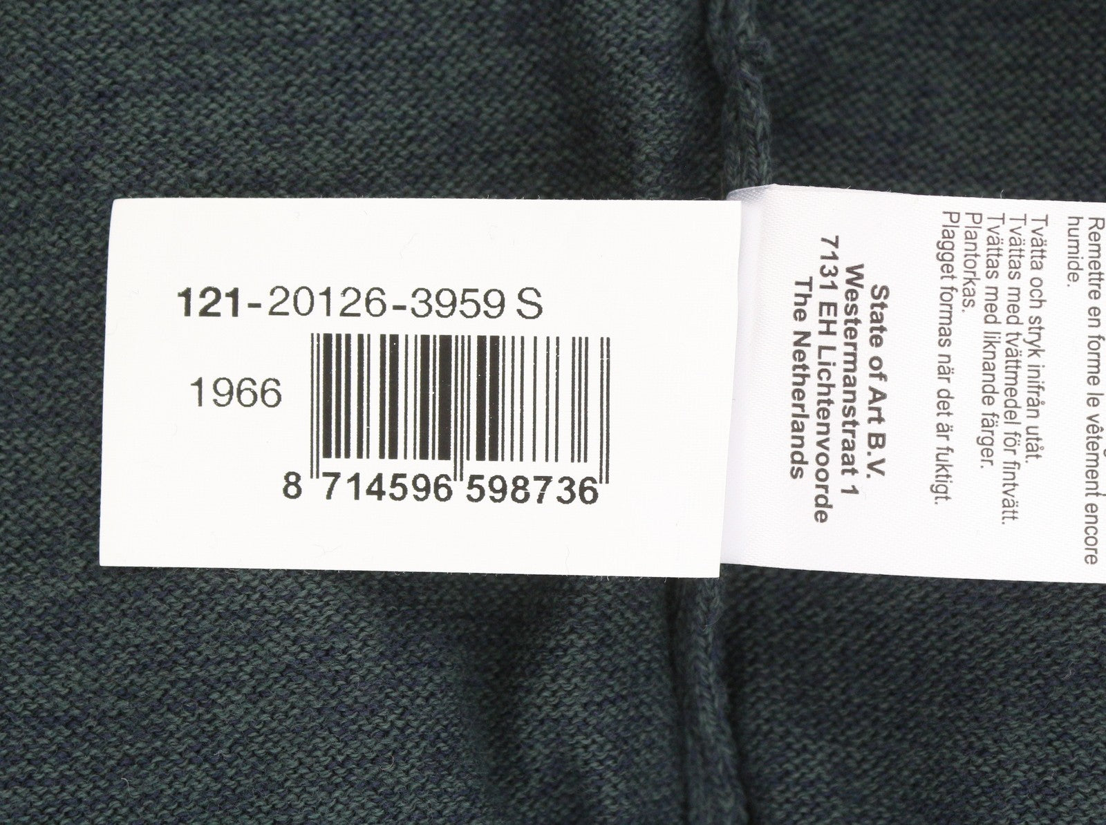 STATE OF ART Men Jumper S Dark Grey Melange Knitted V-Neck Pull On
