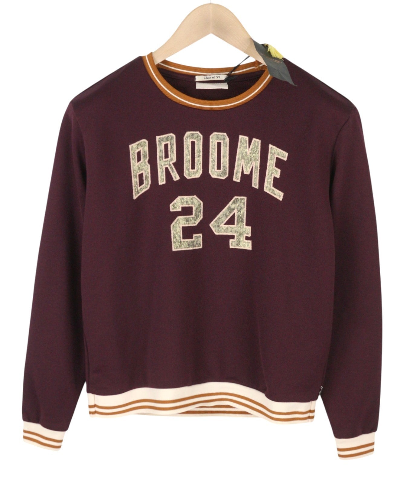 SCOTCH & SODA Women Sweatshirt M Dark Purple Crew Neck Long Sleeve Pull On
