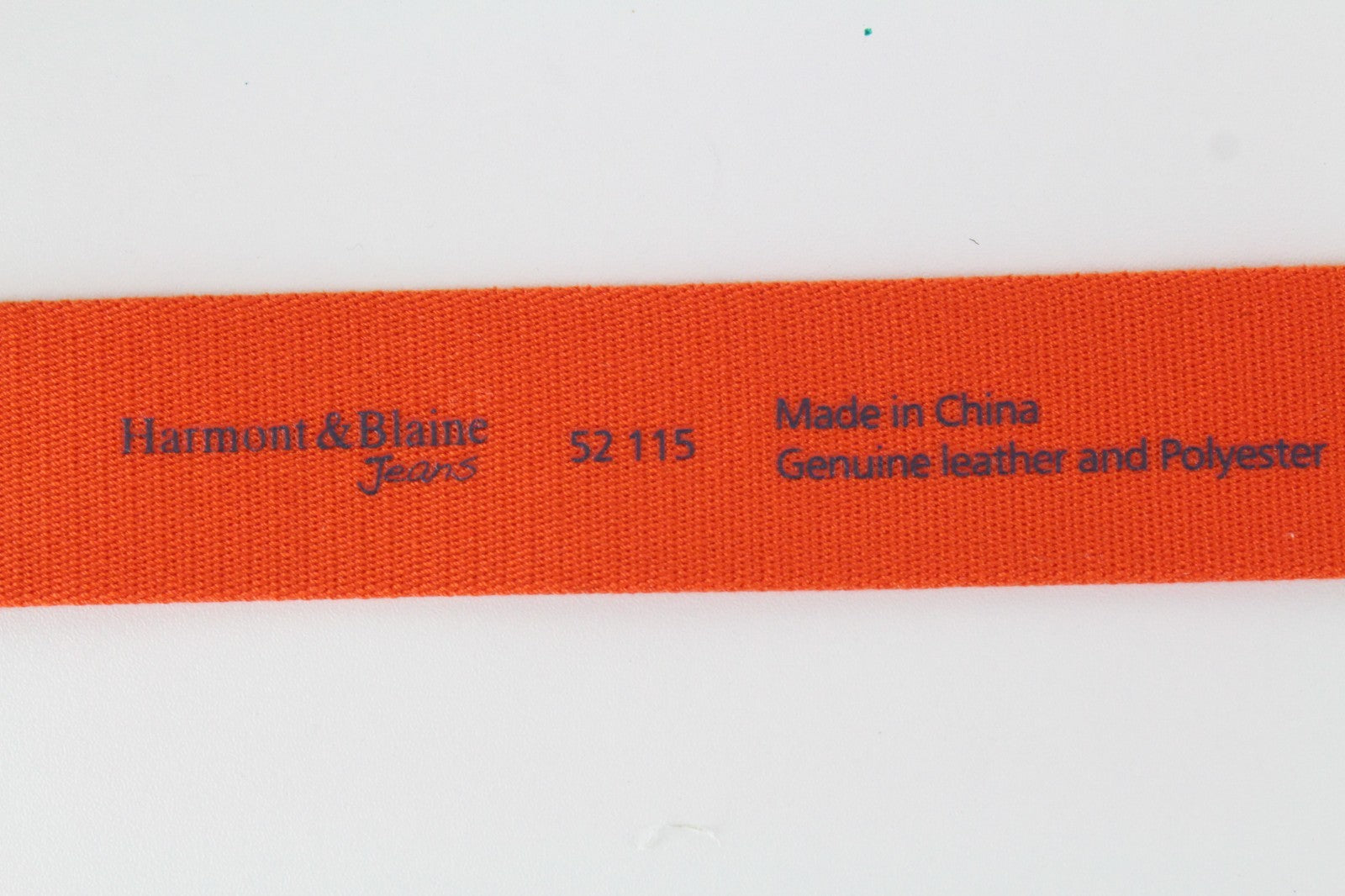 HARMONT & BLAINE Men Belt 115 cm Orange Metal Buckled Squared-End Detailed