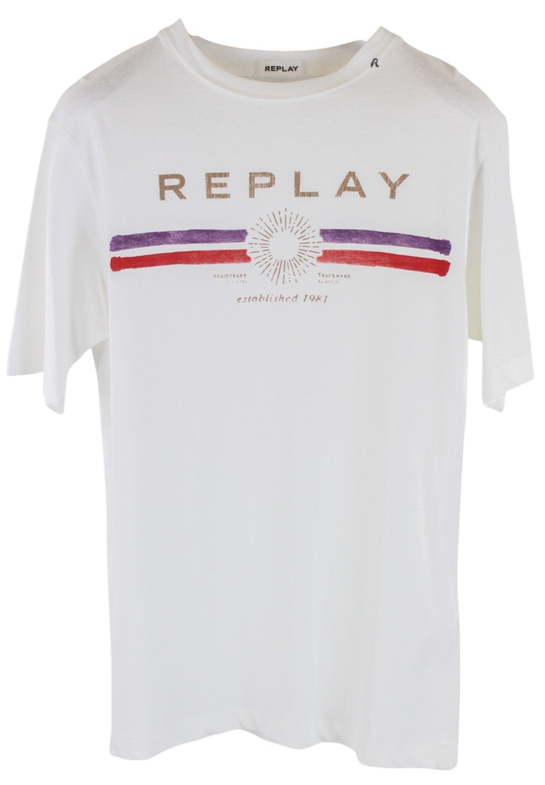 Weißes Twill-T-Shirt