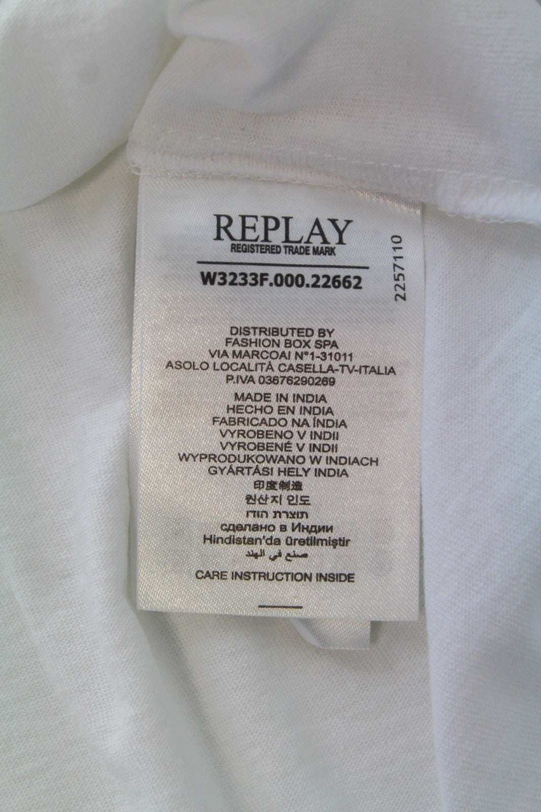 REPLAY Women T-Shirt XS White Pure Cotton Short Sleeved Logo Print Pull On