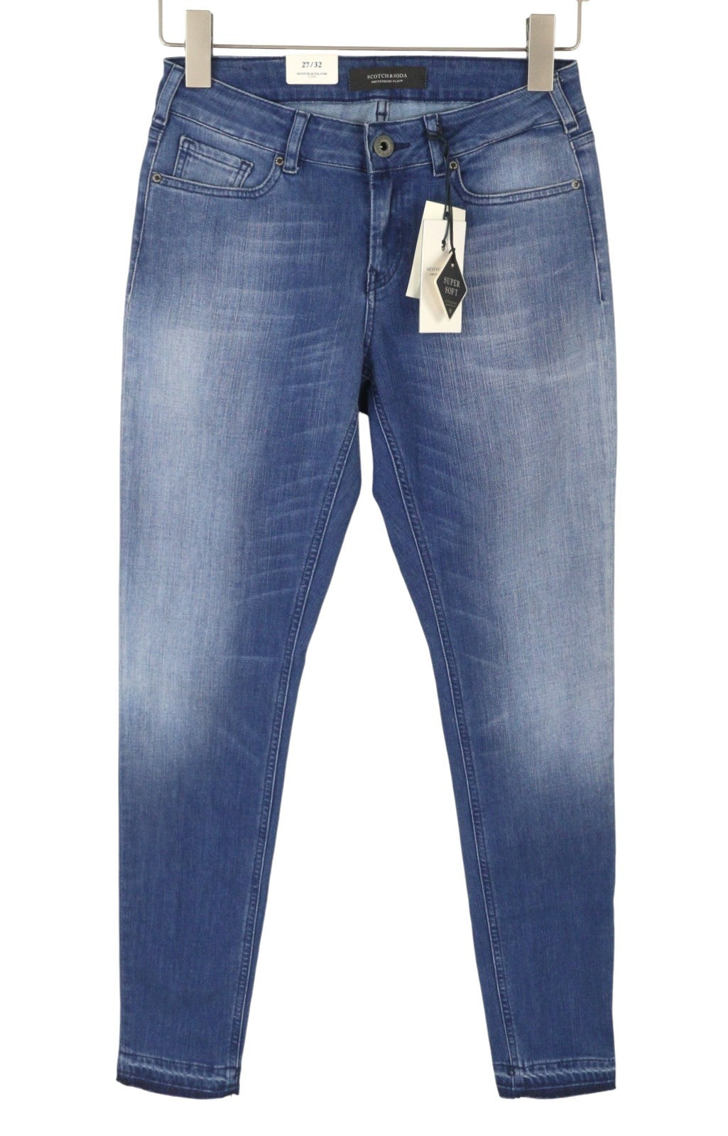 SCOTCH & SODA La Bohemienne Women Jeans W27/L32 Whiskers Faded Mid Rise Skinny
