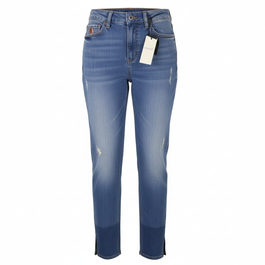 SCOTCH & SODA High Five Women Jeans W24/L32 Blue High Rise Boyfriend Cropped