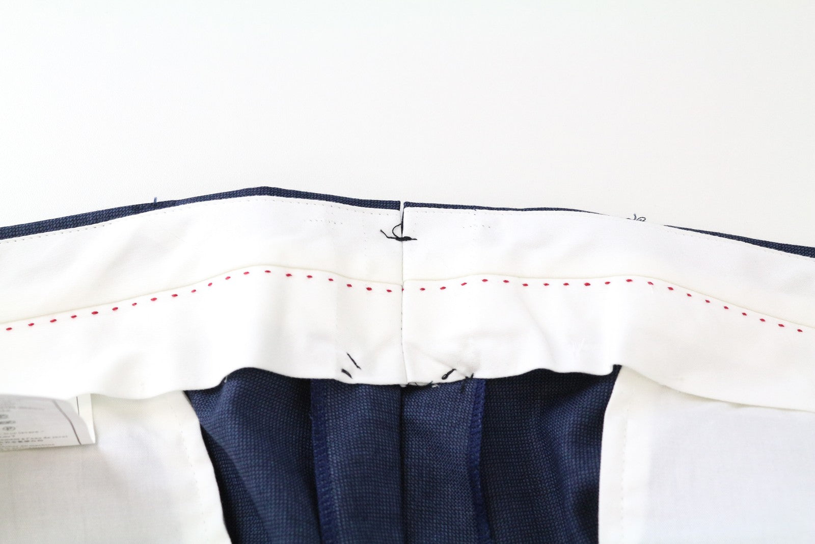 SUITSUPPLY Sienna Men Trousers UK42S Blue Pure Wool Pleated Front Slit Pocket
