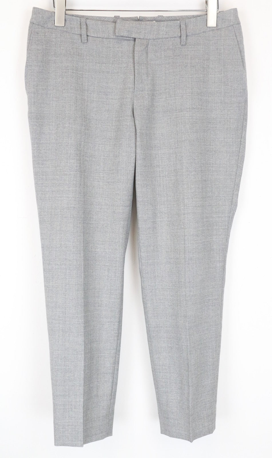 SUISTUDIO Robin Women Trousers UK14S Grey Pure Wool Pleated Front Classic