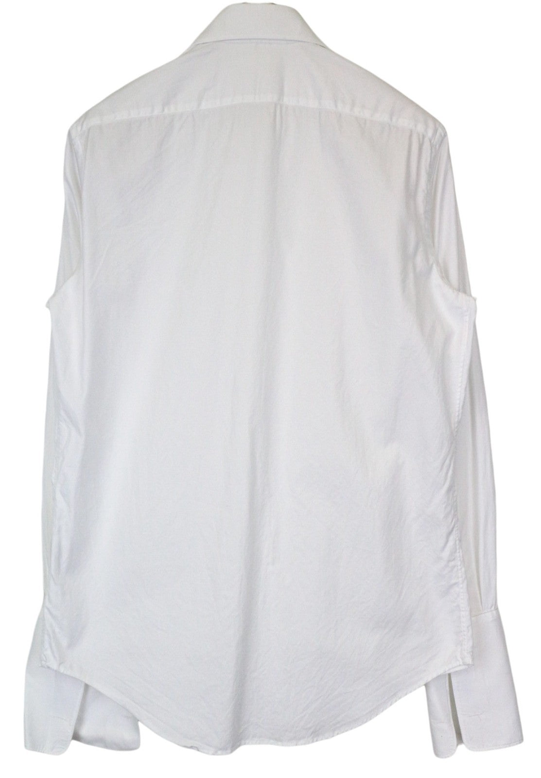 SUITSUPPLY Men's Formal Shirt 40/15 3/4 Slim White Cotton Cutaway Twill