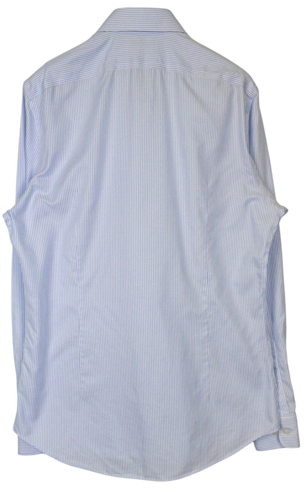 SUITSUPPLY Men's Formal Shirt 43L/17L Extra Slim Blue Cotton Stripe Pattern