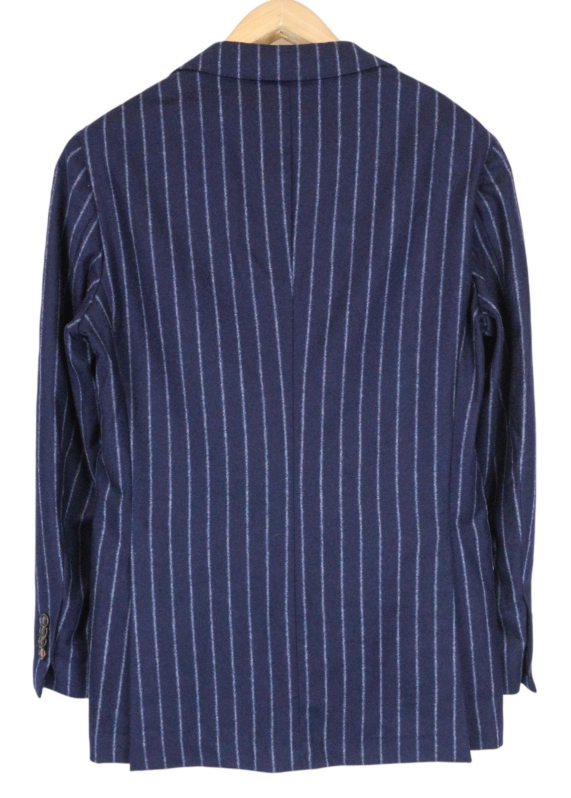 SUITSUPPLY Havana Men Suit UK36R Blue Slim Pure Wool Unlined Striped 2 Piece