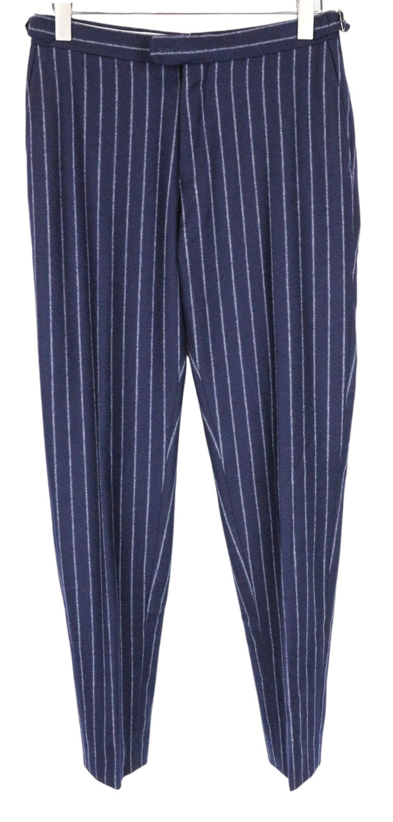 SUITSUPPLY Havana Men Suit UK36R Blue Slim Pure Wool Unlined Striped 2 Piece