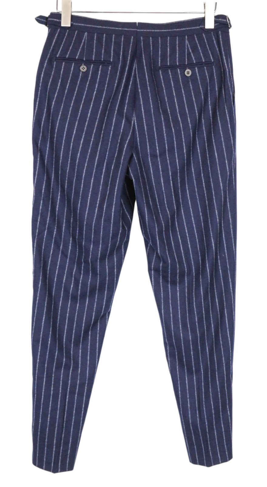 SUITSUPPLY Havana Men Suit UK36R Blue Slim Pure Wool Unlined Striped 2 Piece