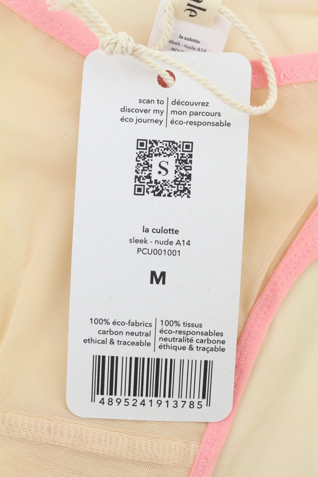 SCANDALE La Culotte Sleek-Nude A14 Women Panties M Transparent Mesh 2pc