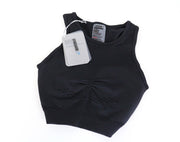 GYMSHARK Flawless Knit Women Sport Bra XS Black Stretch Sleeveless Gym
