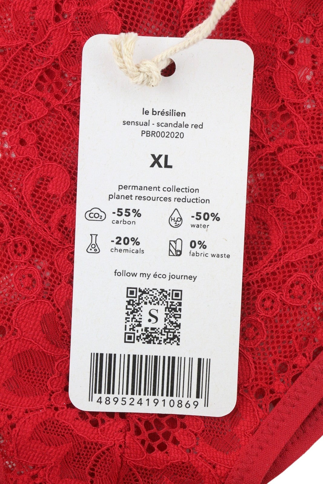 SCANDALE Le Bresilien Sensual-Red Women Panties XL Brazilian Laces Insert
