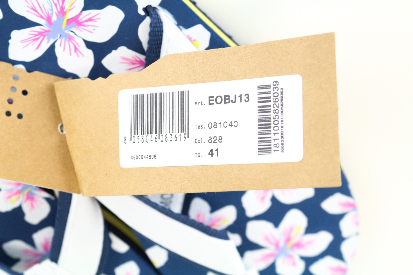 HARMONT & BLAINE Men Slippers EU41 Blue Floral Pattern Unisex Flip Flop Slip On
