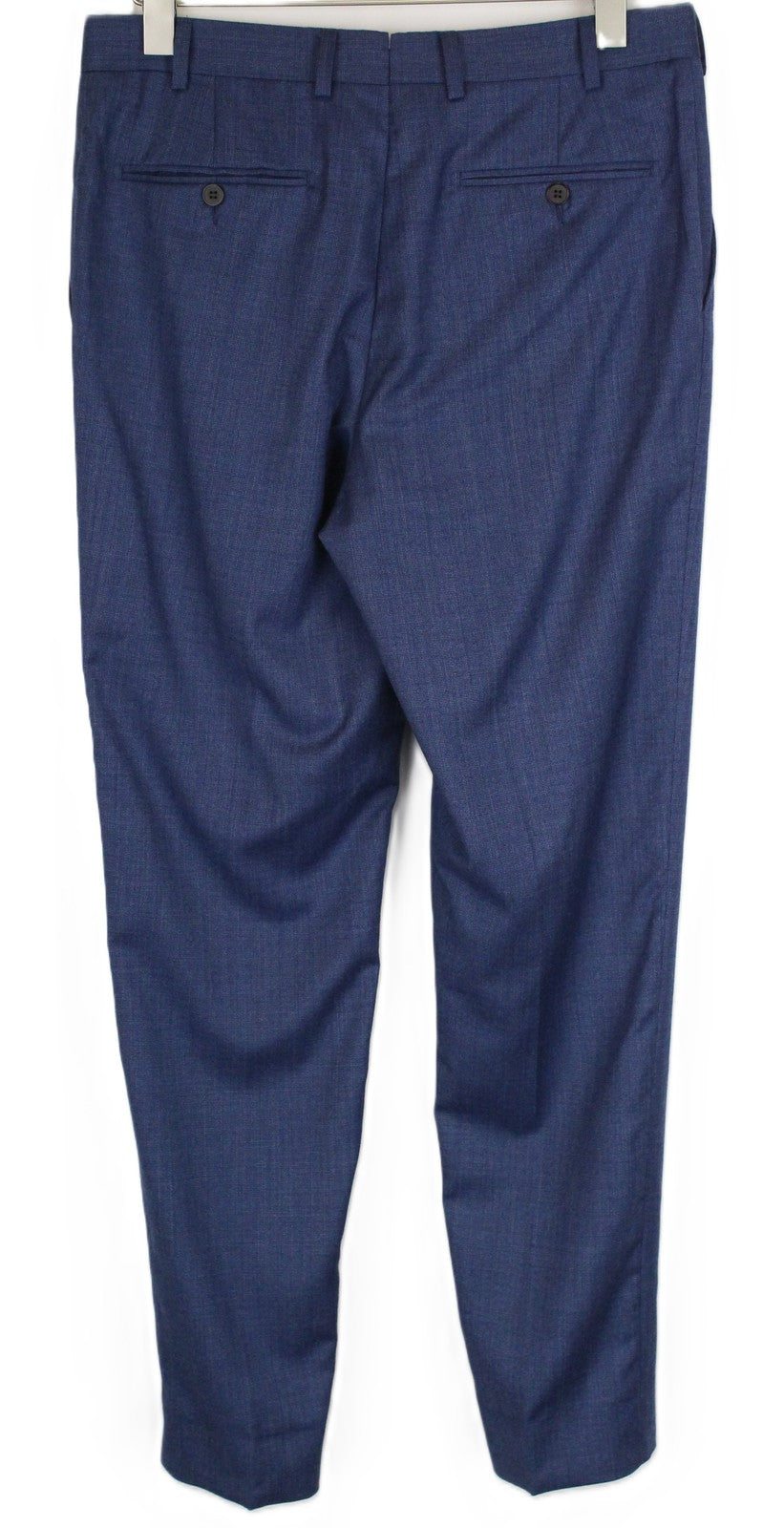 SUITSUPPLY Lazio Men Suit UK36S Slim Blue Pure Wool Pleated Lined 2 Piece