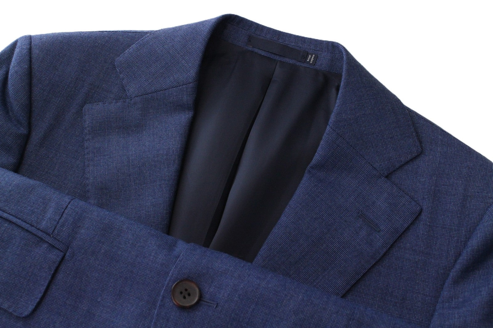 SUITSUPPLY Lazio Men Suit UK36S Slim Blue Pure Wool Pleated Lined 2 Piece