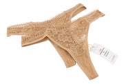 SCANDALE Le String Sensual-Nude T17 Women Panties XL Delicate Lace Insert 2-Pack
