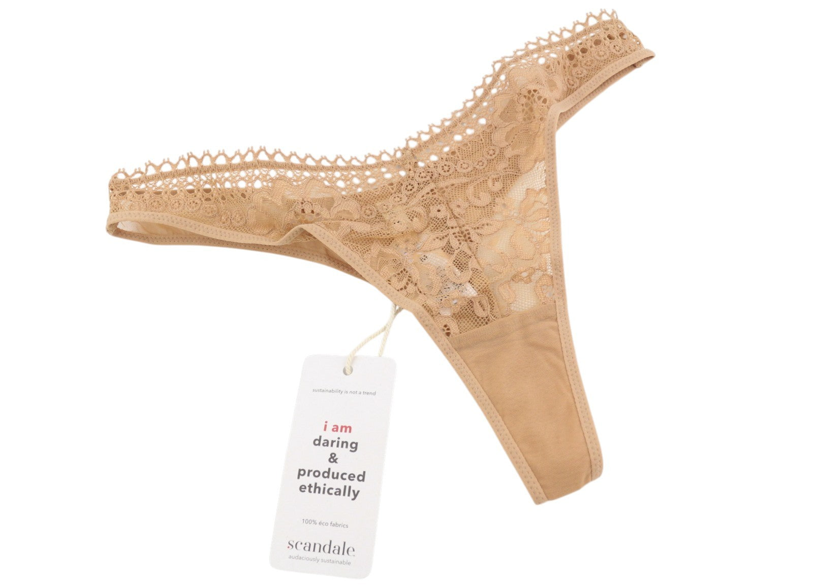 SCANDALE Le String Sensual-Nude T17 Women Panties L Delicate Lace Insert 3-Pack
