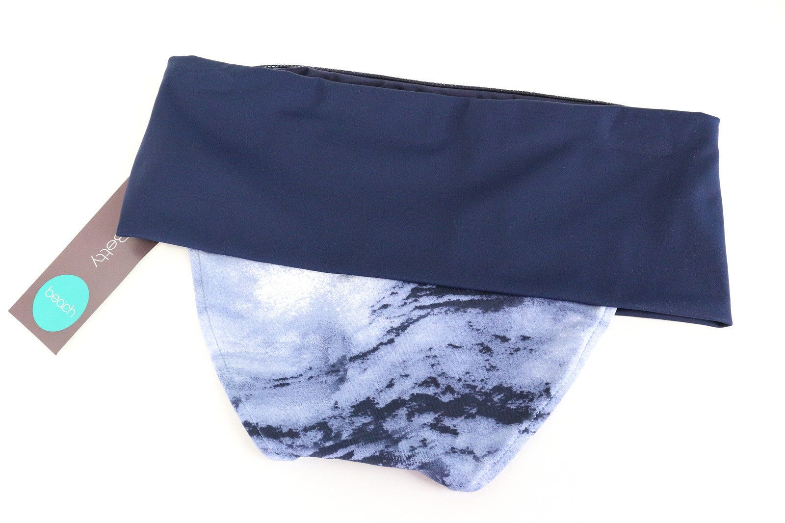 SWEATY BETTY Savasana Women Swimwear S Blue Stretch Abstract Printed Bikini Pant