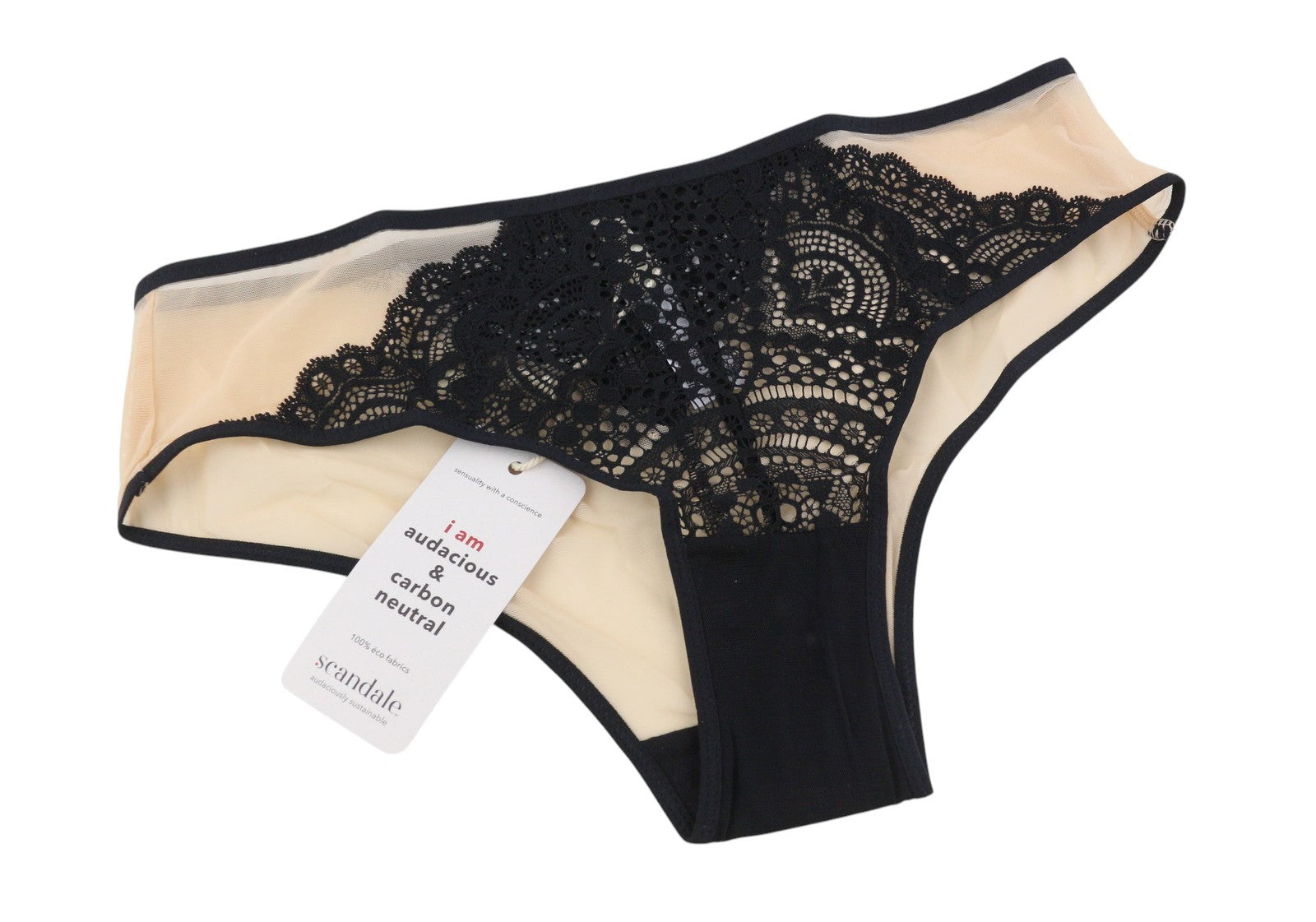 SCANDALE Le Shorty Sublime-Nude A14 Women Panties M Sheer Tulle Laces 3-Pack