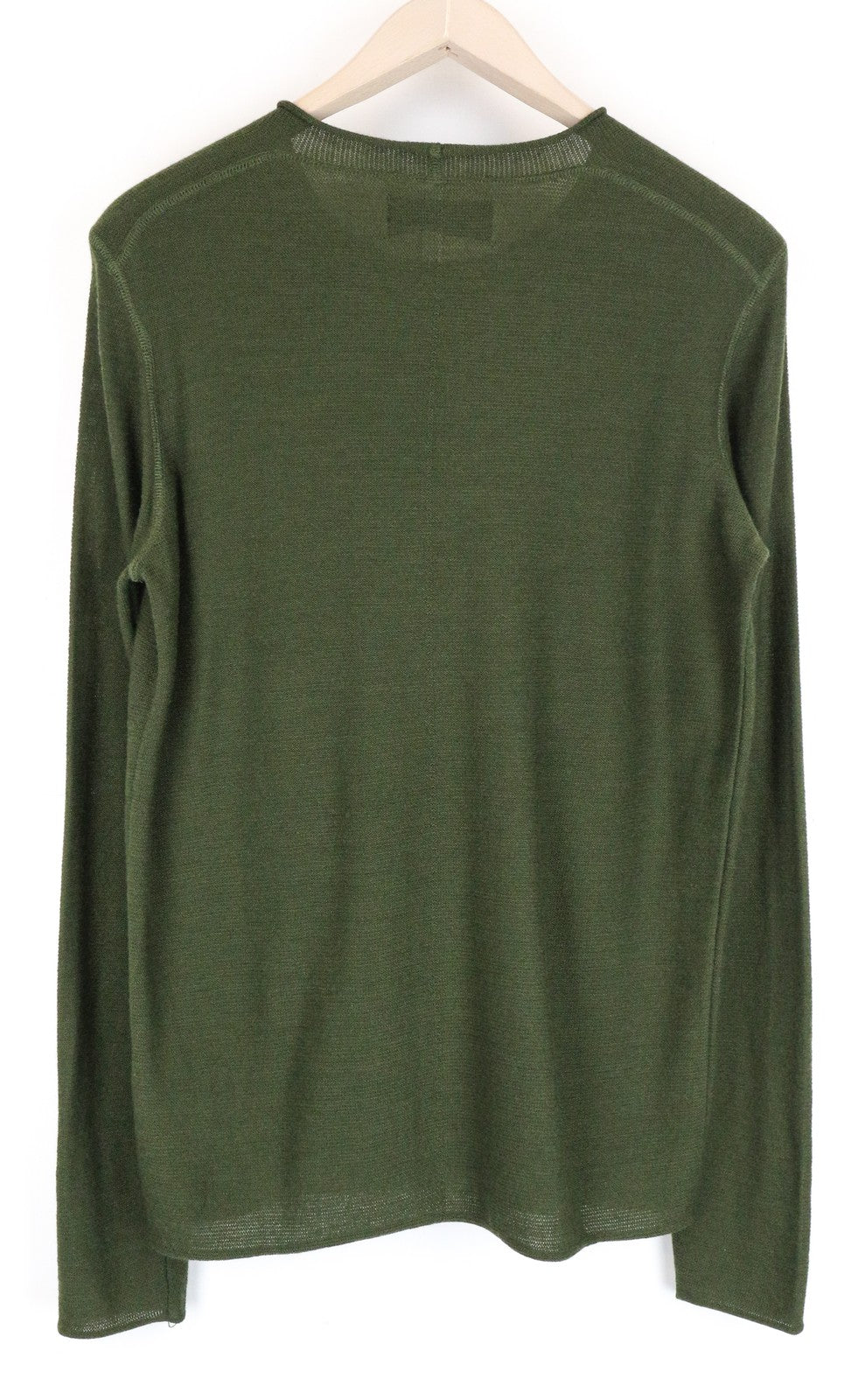 REPLAY Men Sweatshirt S Green Wool Blend Long Sleeved Casual Pull On