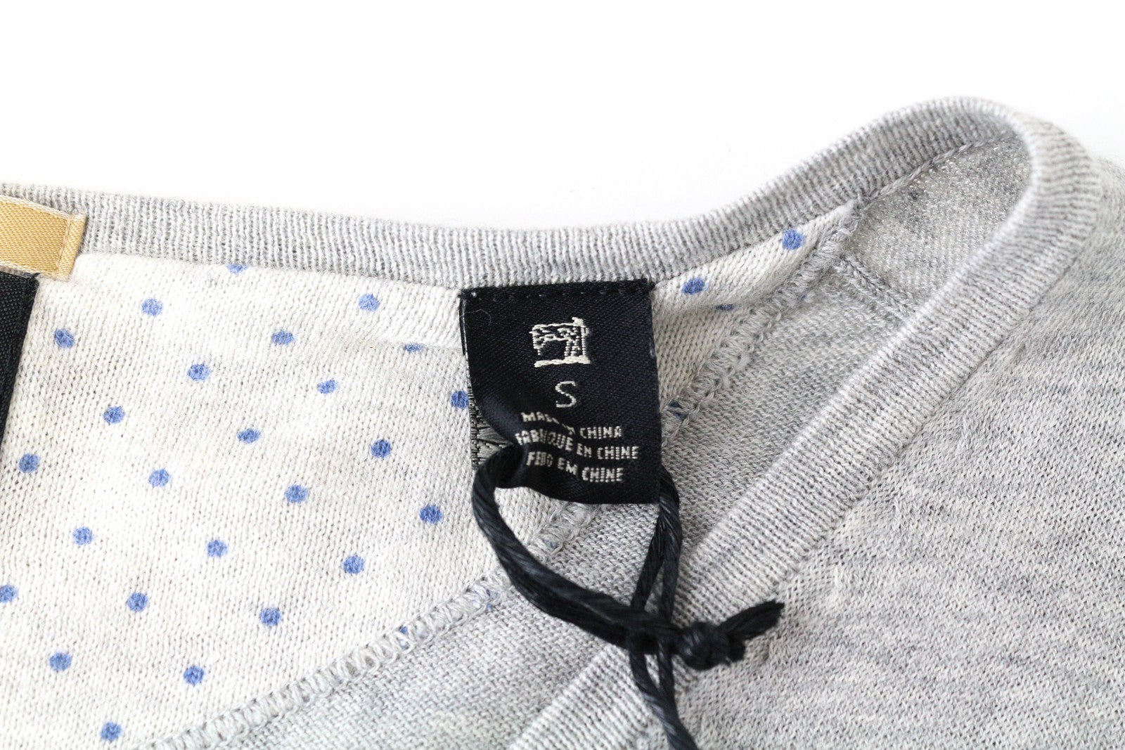SCOTCH & SODA Ams Couture Men Sweatshirt S Grey Pure Cotton Long Sleeved V-neck