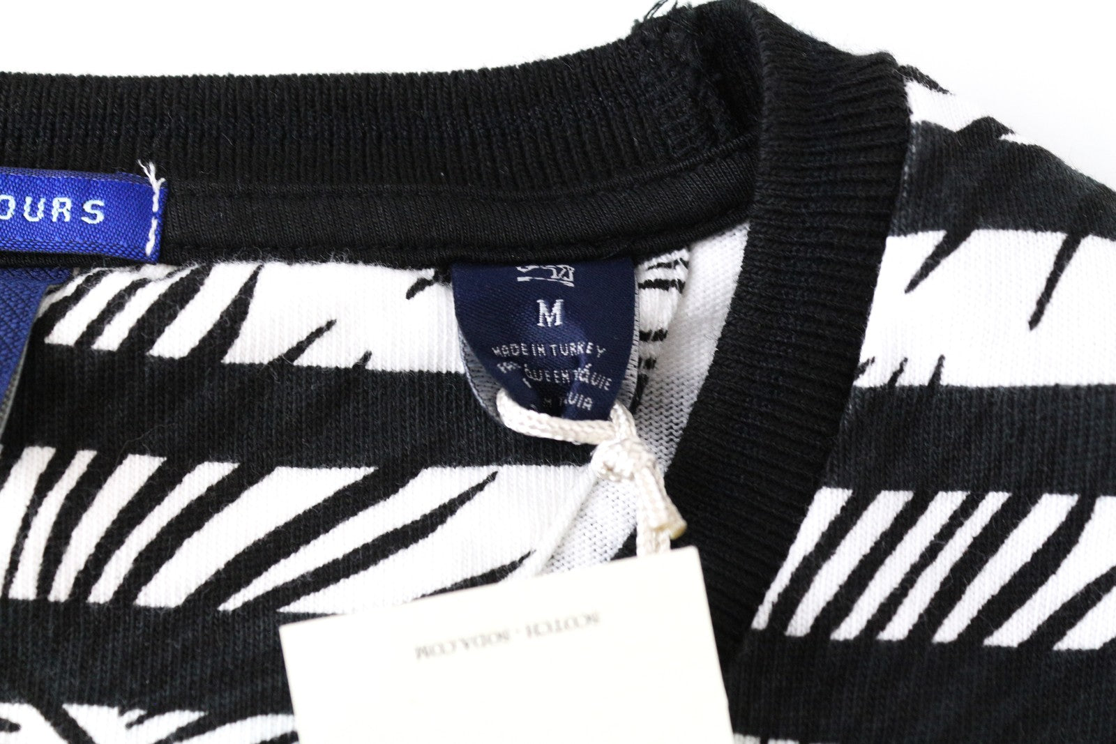 SCOTCH & SODA Ams Couture Men Sweatshirt M Black Cotton Patterned Long Sleeved