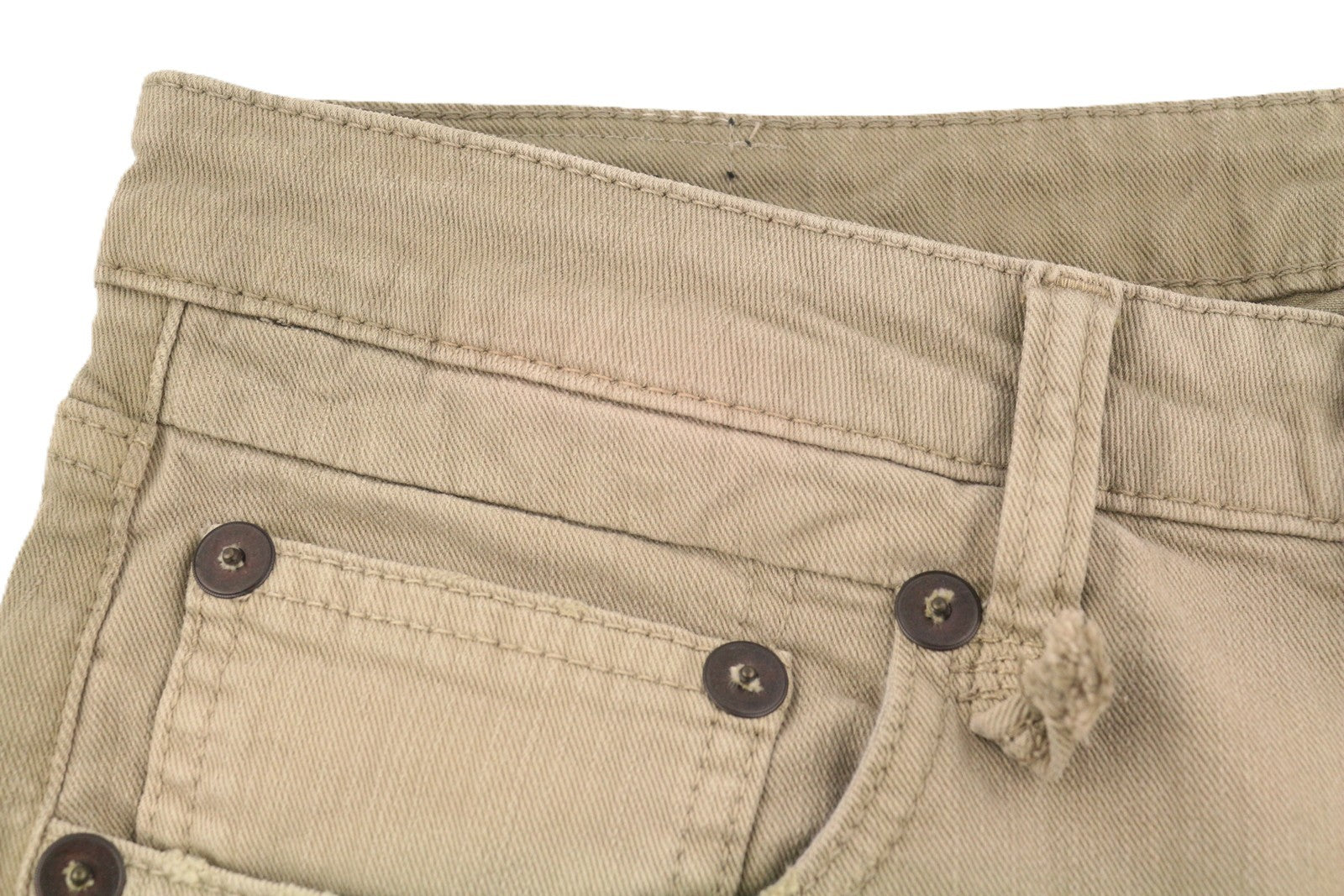 R13 Boy Straight Women Jeans 27 Pebble Stretch Cropped Faded Beige