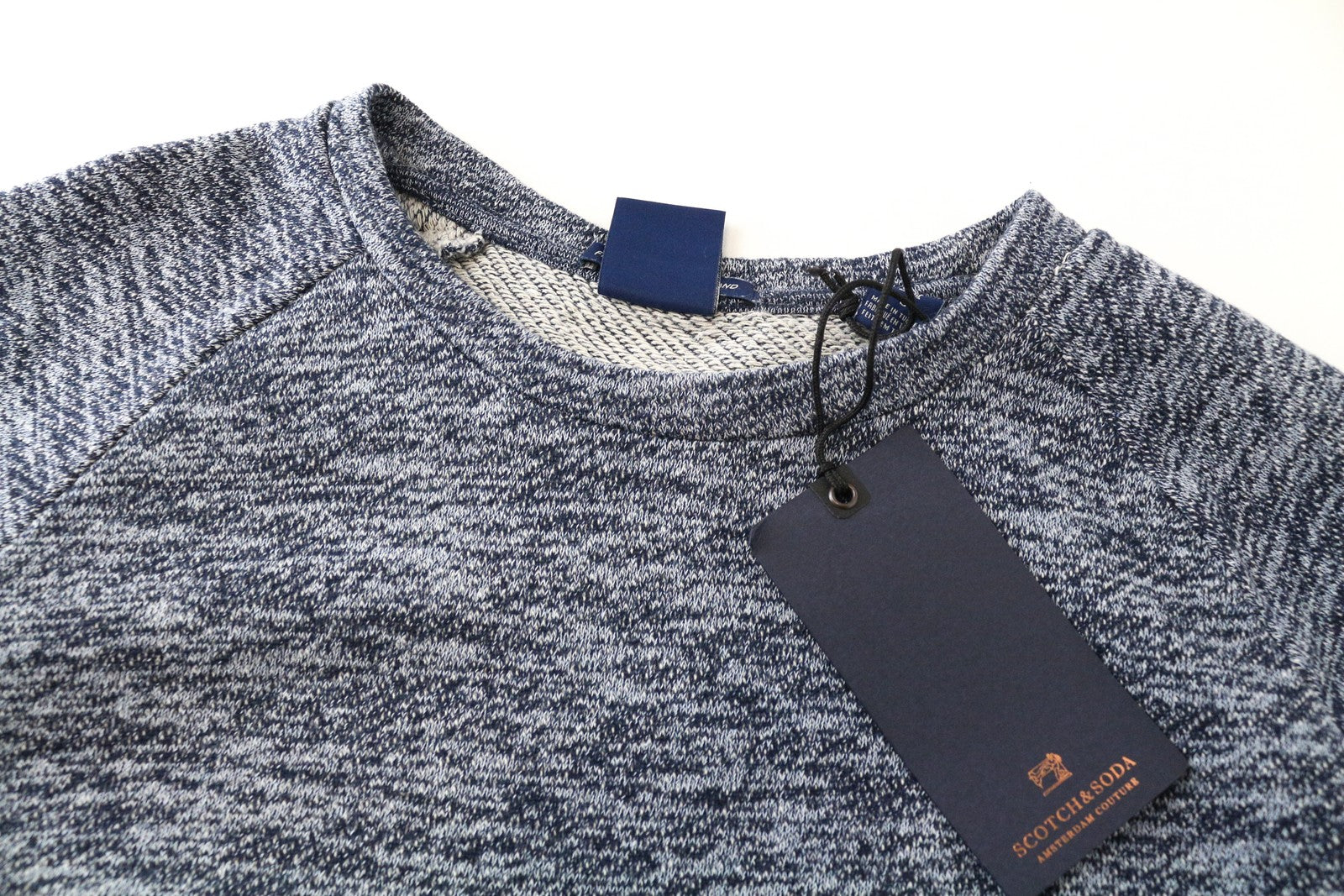 SCOTCH & SODA Ams Couture Men Sweatshirt S Blue Cotton Blend Long Sleeved