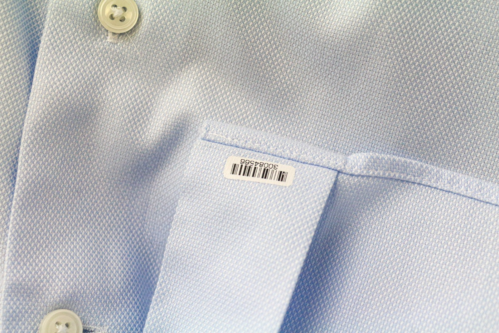 SUITSUPPLY Men's Formal Shirt 43/17 Slim Blue Cotton Button-Up Cutaway Twill